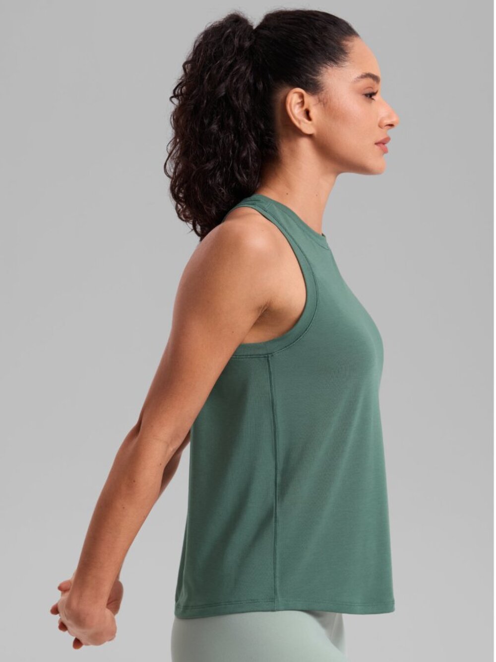 Quick Dry Racerback Hip Length Tank - Picture 3 of 5